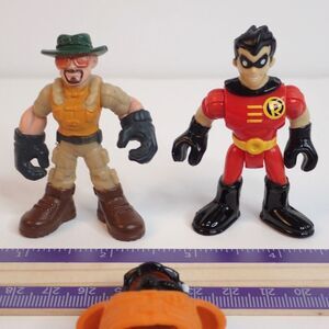 Imaginext DC Super Friends ATV Robin & Jurassic Park Ranger Lot of 2